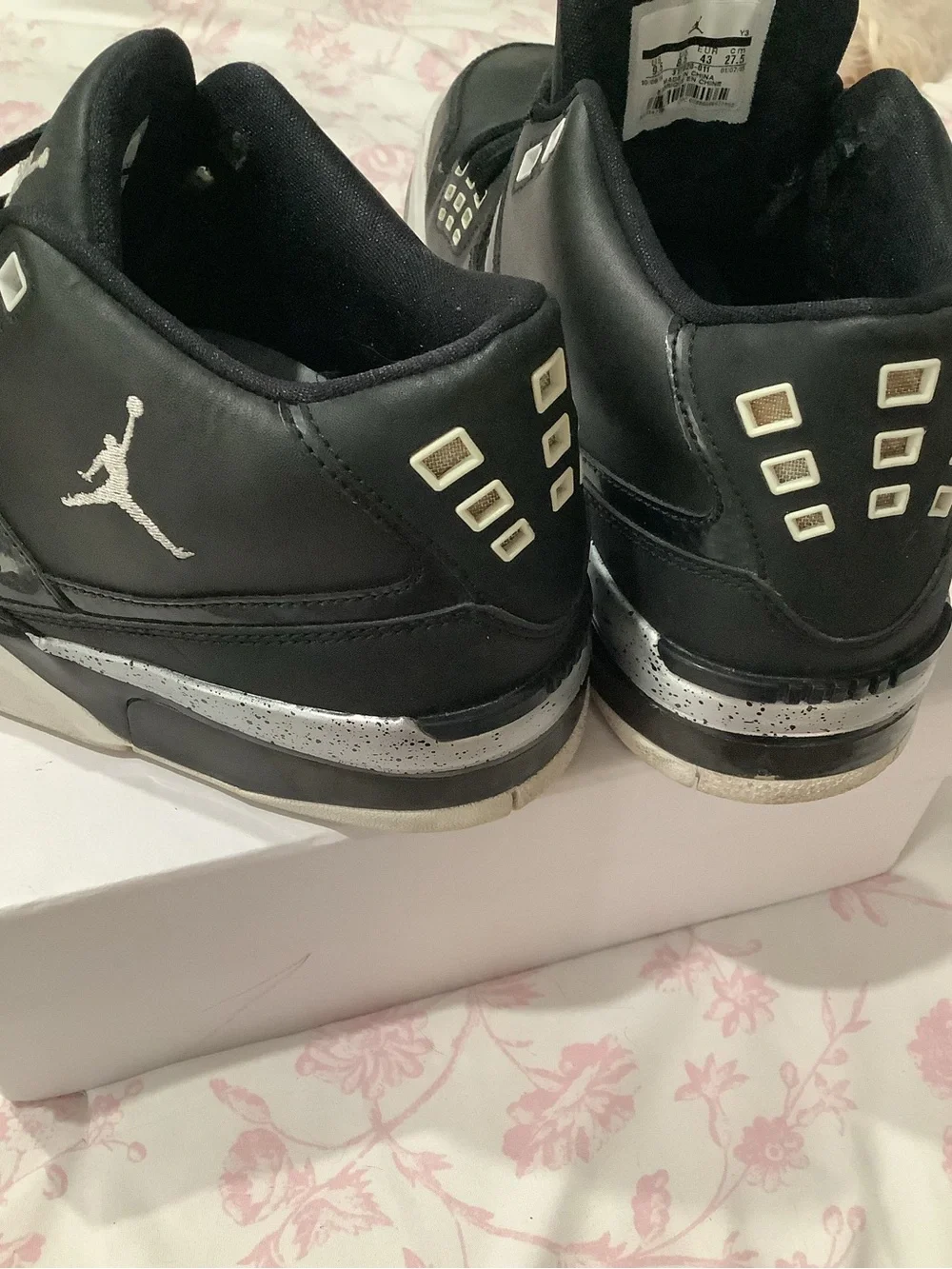 Jordan Black and White High-Top Sneakers
